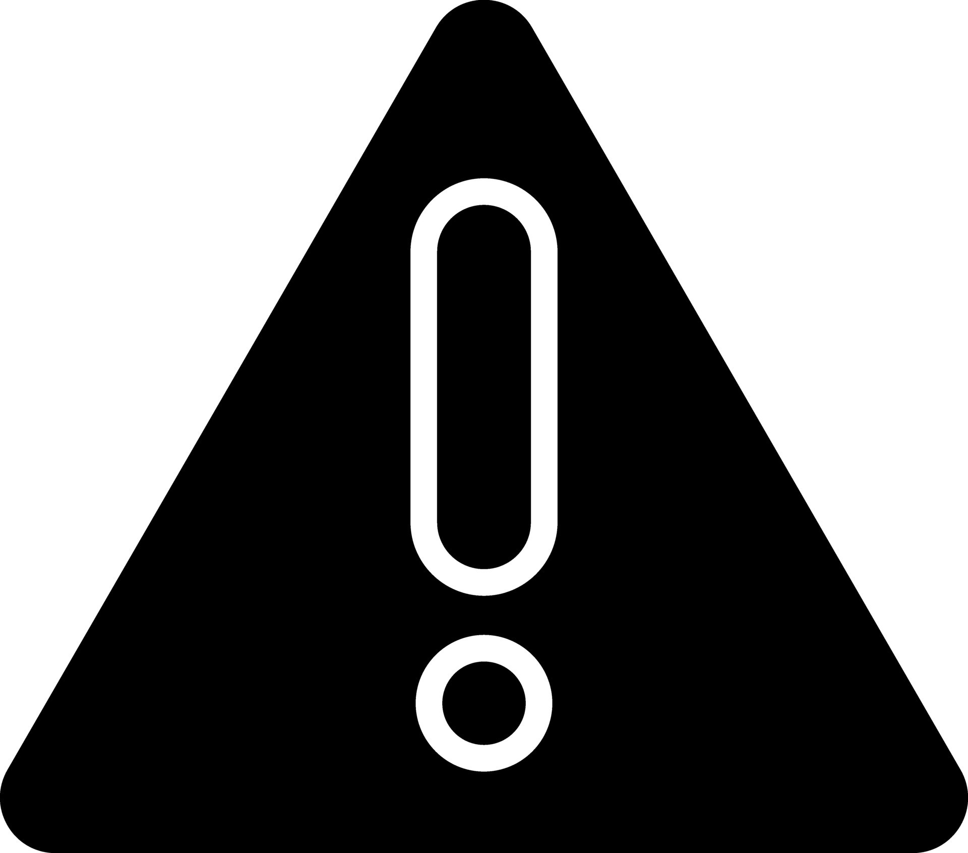 Glyph alert icon in Black and White color. 25006588 Vector Art at Vecteezy