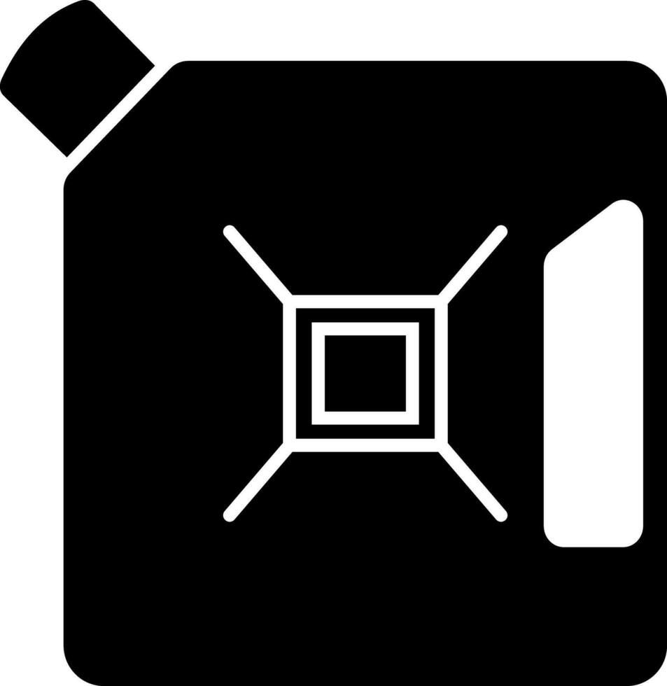 Flat style glyph icon of jerrycan. vector