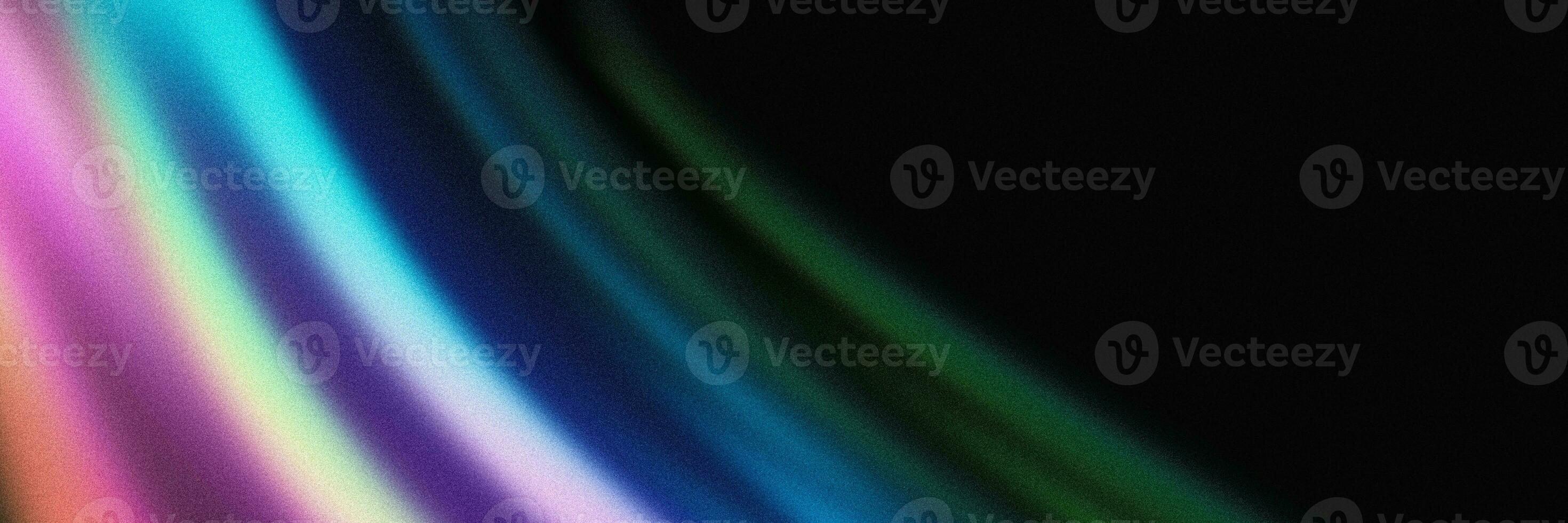 Dark grainy background green blue purple black abstract banner glowing color flow noise texture copy space photo