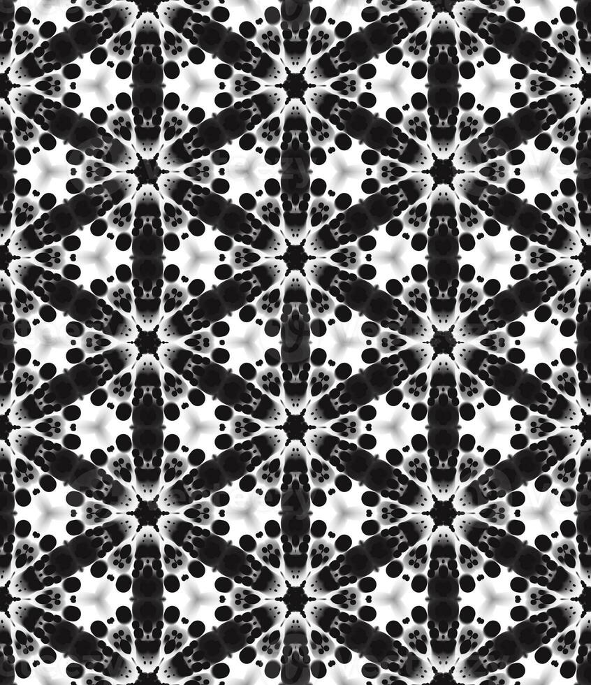 Black and White Flower Cross Abstract lines Folk Pattern Background photo