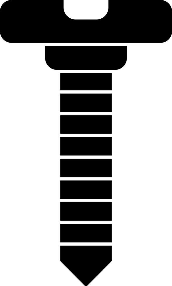 Glyph icon or symbol of screw. vector