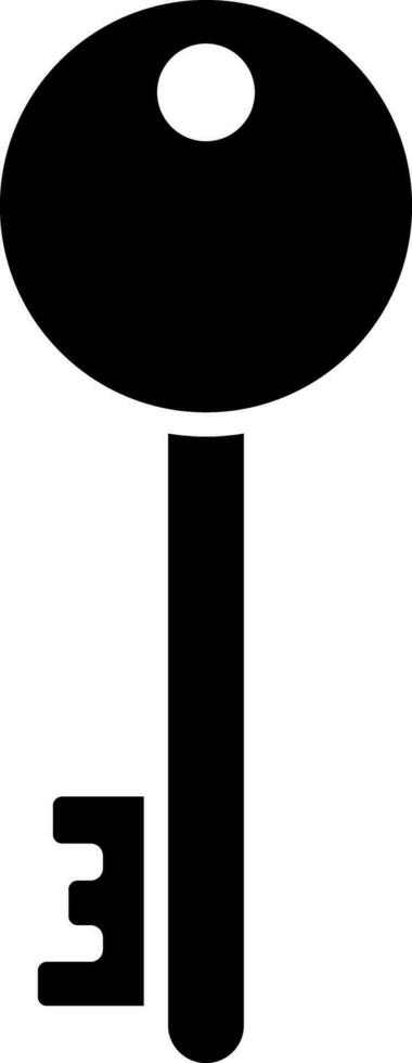 Isolated key icon in black color. vector