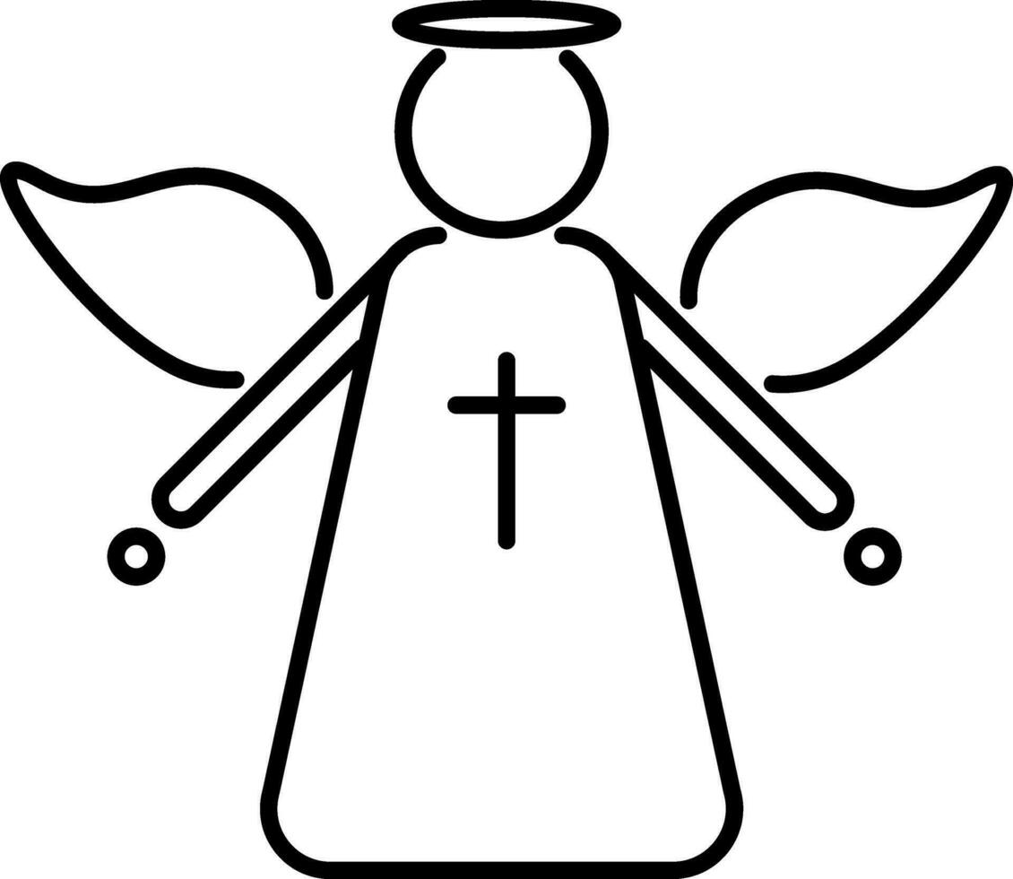 vector firmar o símbolo de ángel.