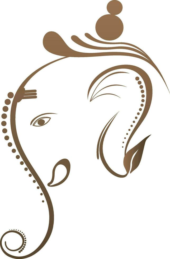 ilustración de un Ganesha. vector