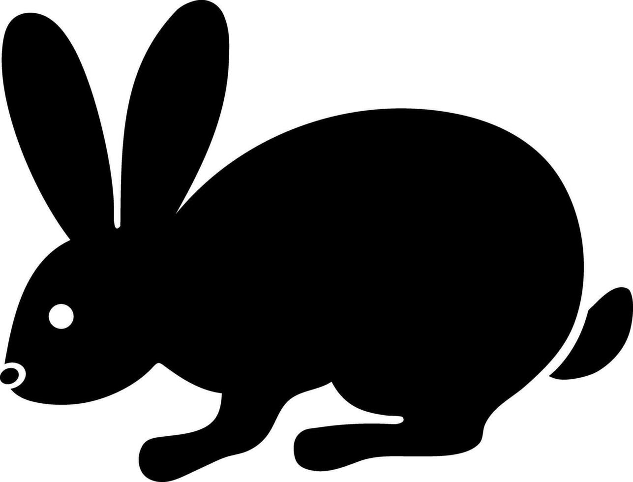 Rabbit icon in black color. vector