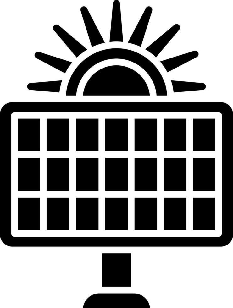 plano estilo solar panel icono. vector