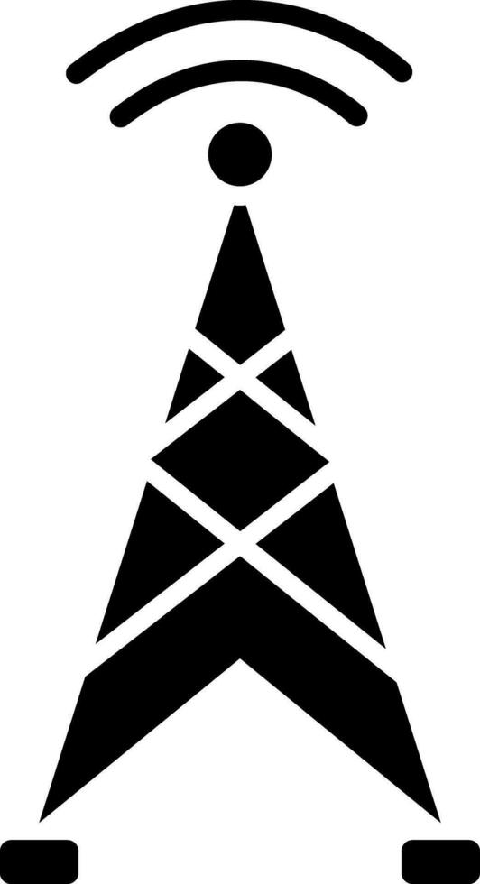 antena icono o símbolo en negro y blanco color. vector