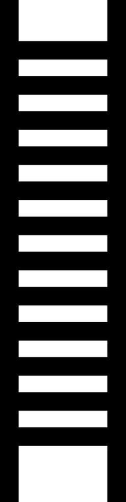 Black and White ladder icon in flat style. vector