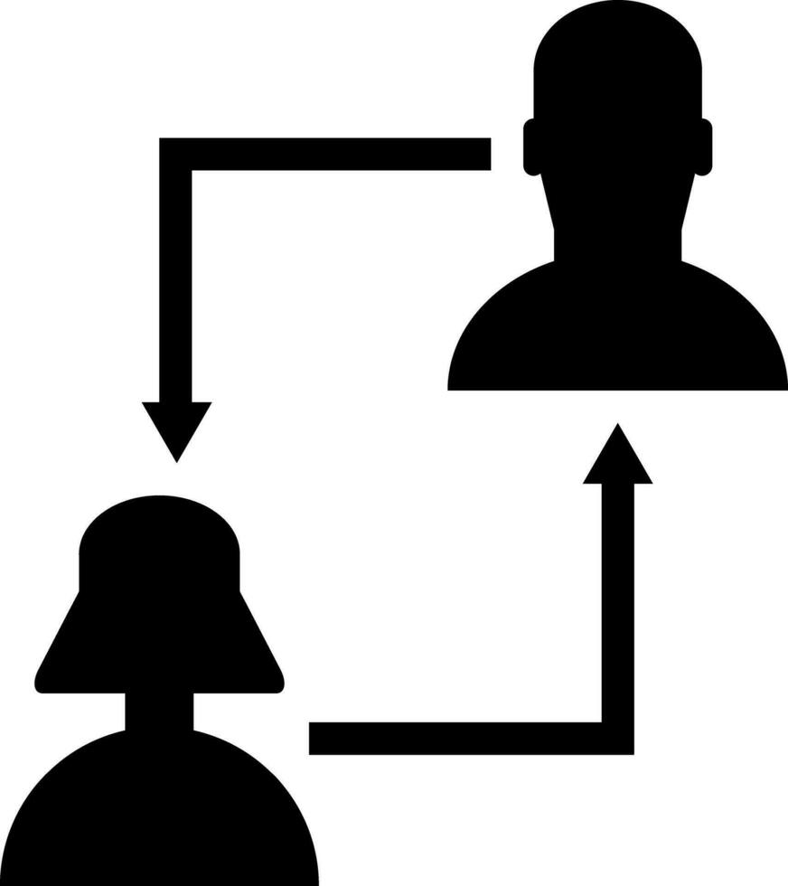 Illustration of debate icon in glyph style. vector