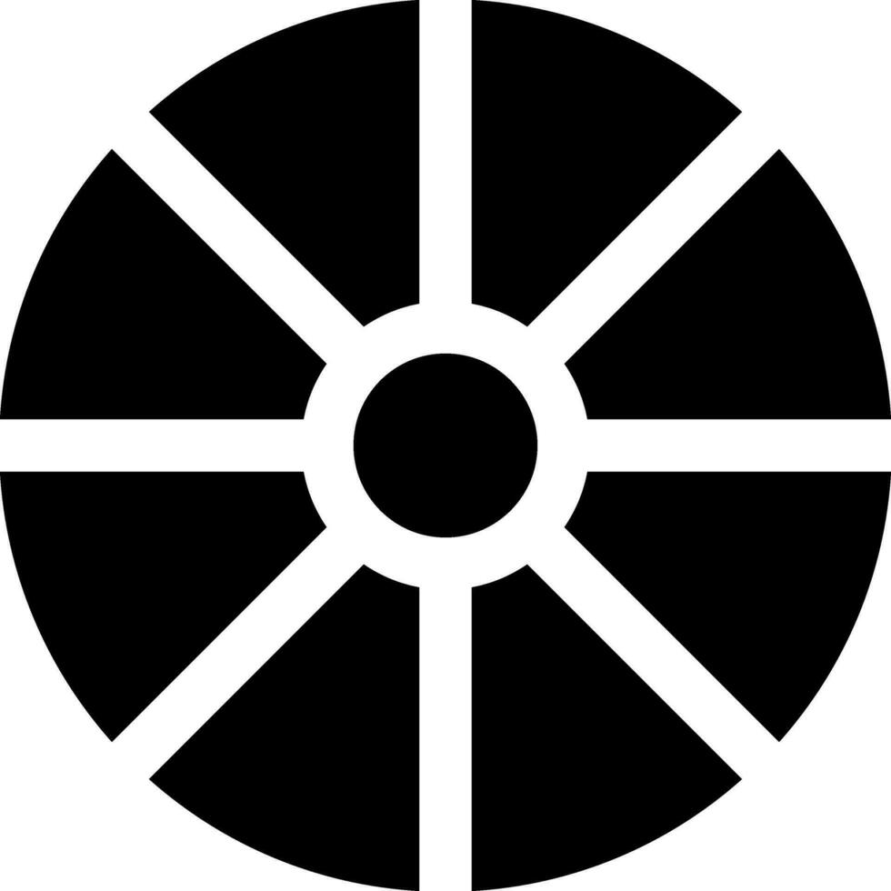 Flat style porthole in Black and White color. vector