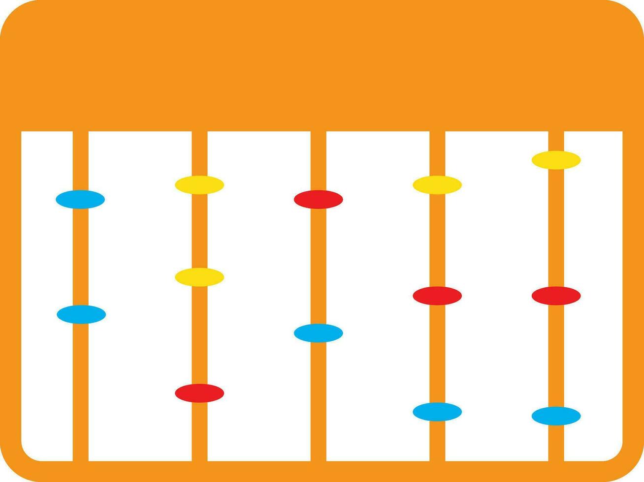 Color style of abacus icon for education concept. vector