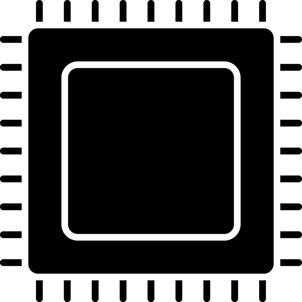 CPU Central Processing Unit icon or symbol. vector