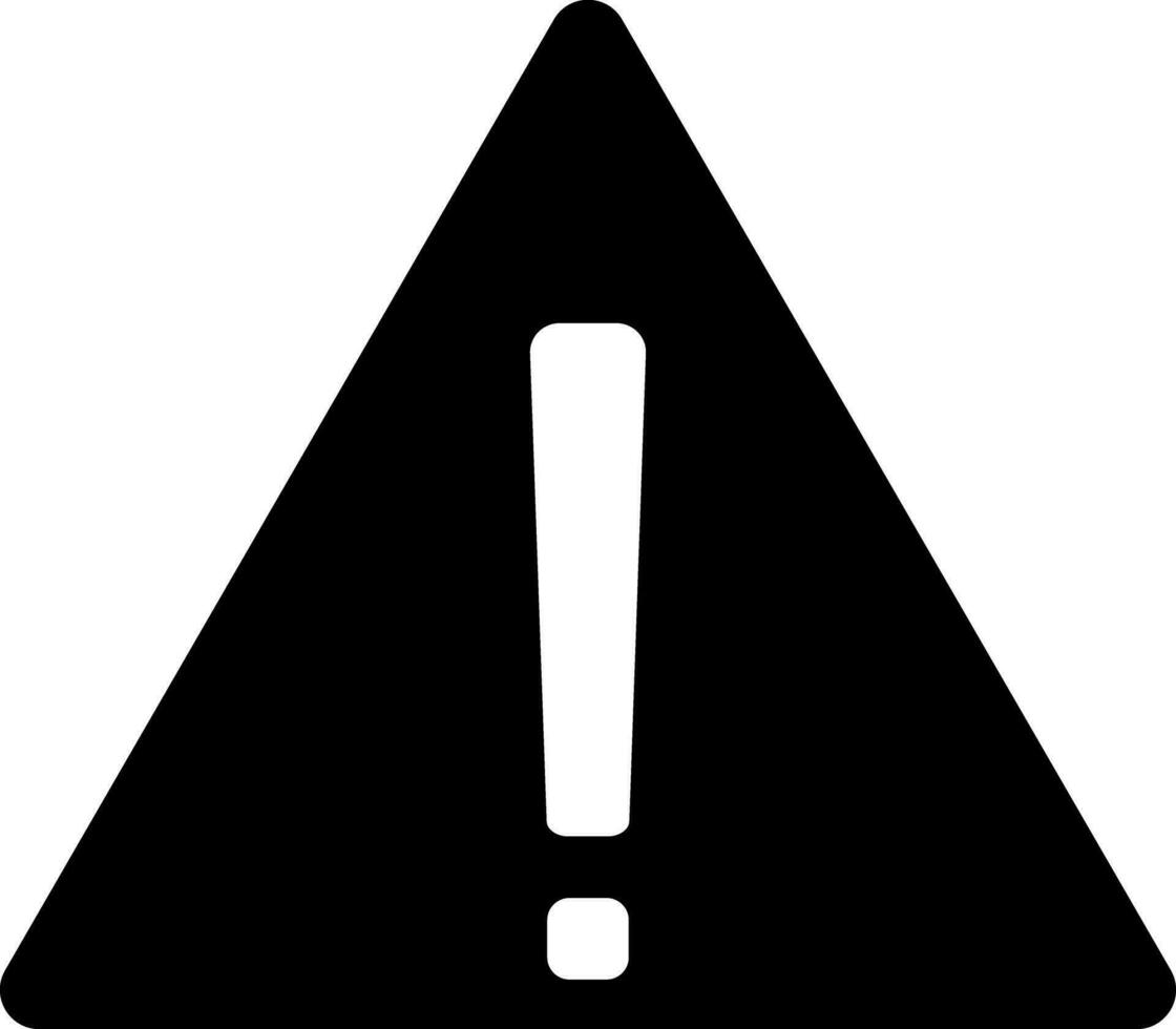 Black and White danger icon or symbol. vector