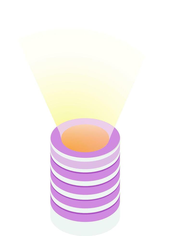 3D isometric illlustration of database icon. vector