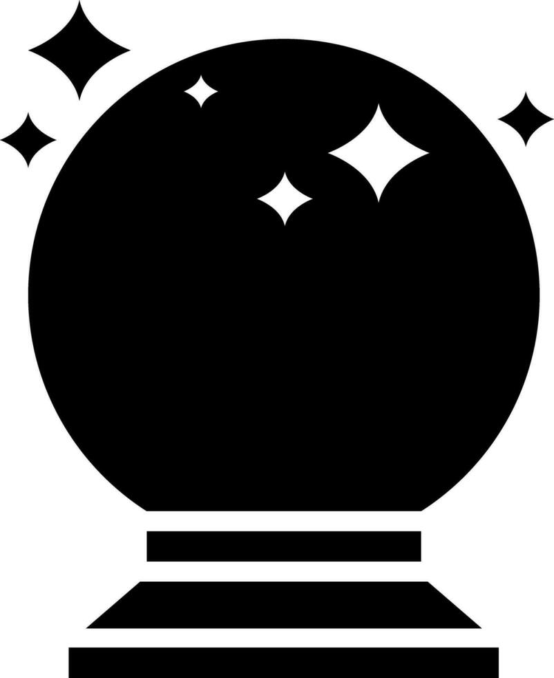 Magic ball icon in Black and White color. vector