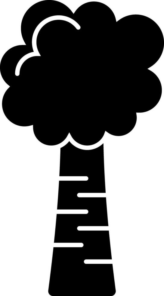 Black and white tree icon on white background. vector