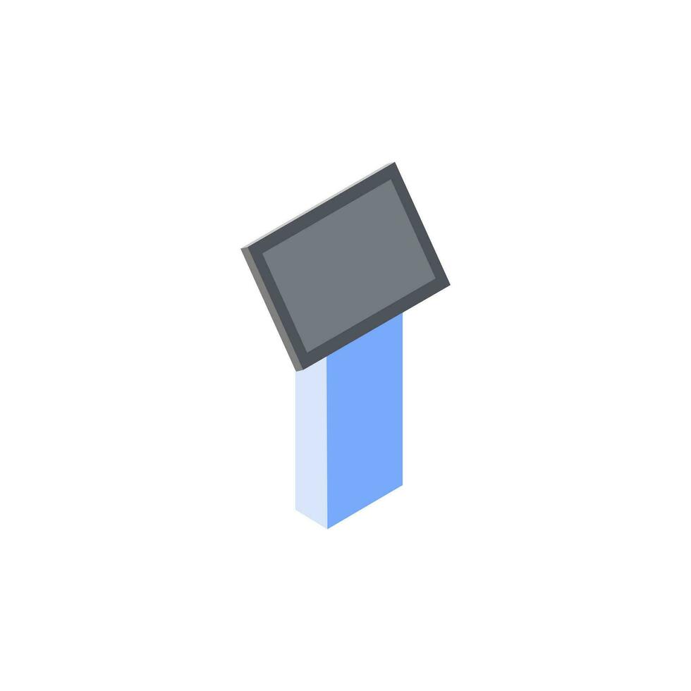 Grey and blue touch screen modern panel. vector