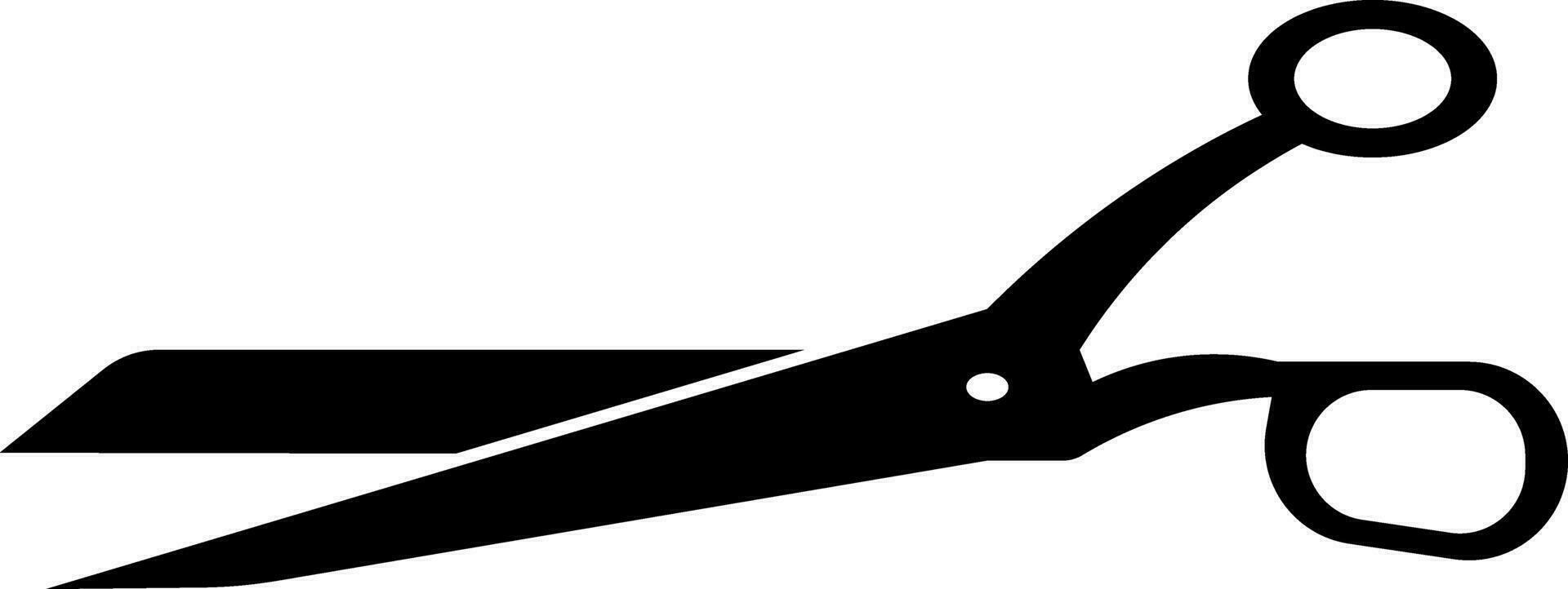 Scissor icon in black color. vector