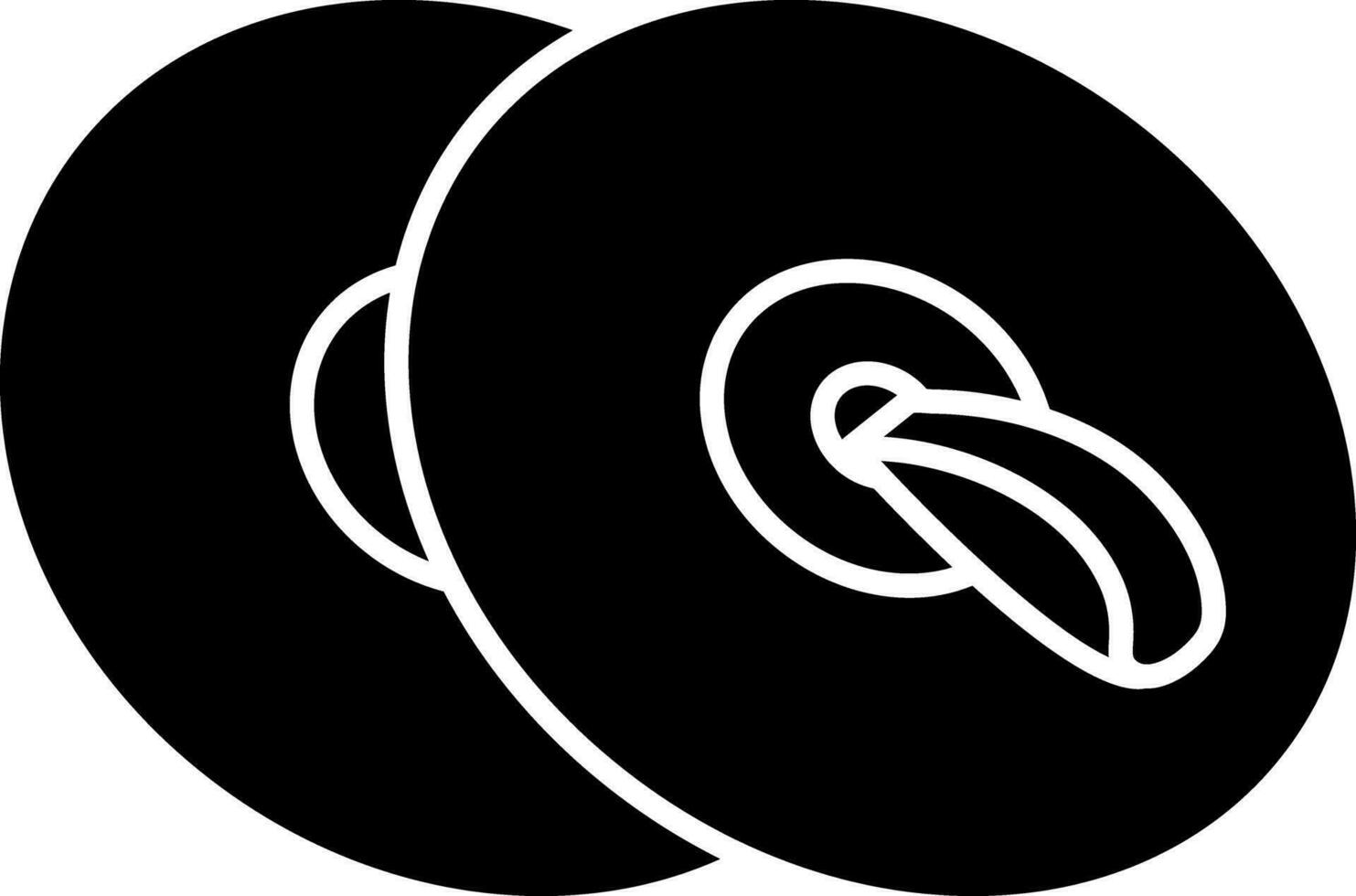 Glyph illustration of cymbals icon. vector