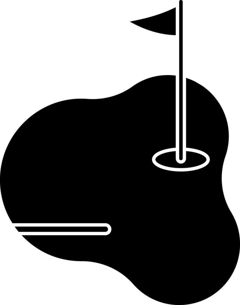 Golf flag icon in flat style. vector