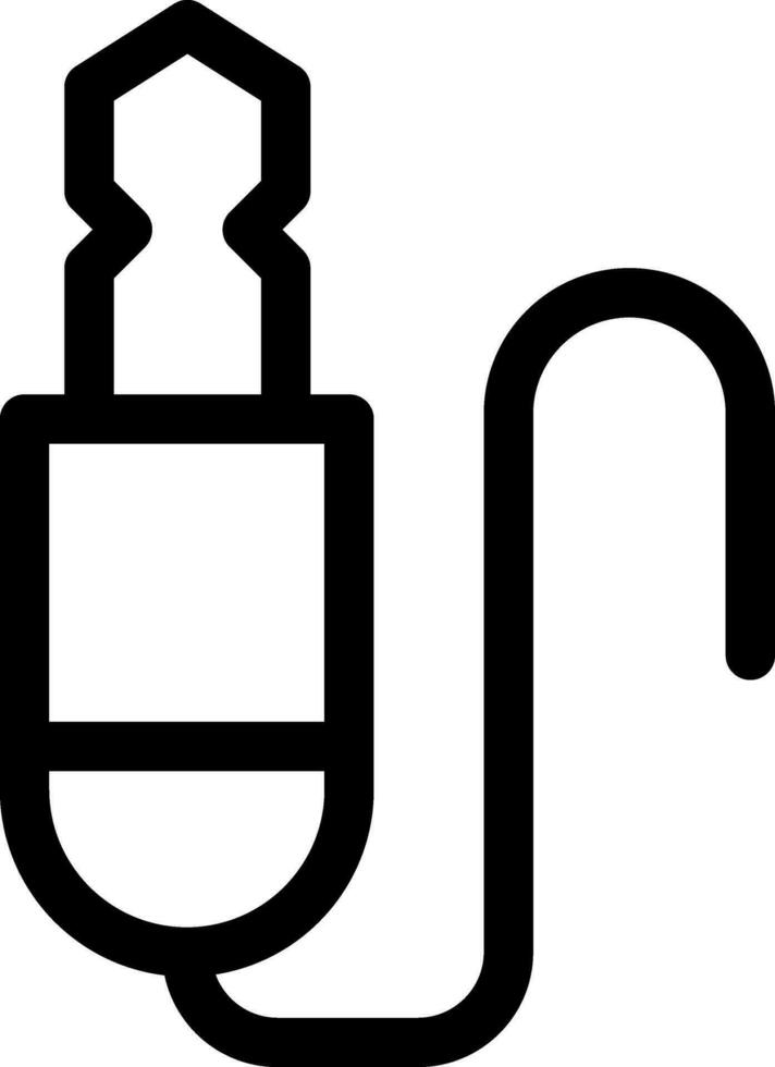 Audio cable icon in line art. vector
