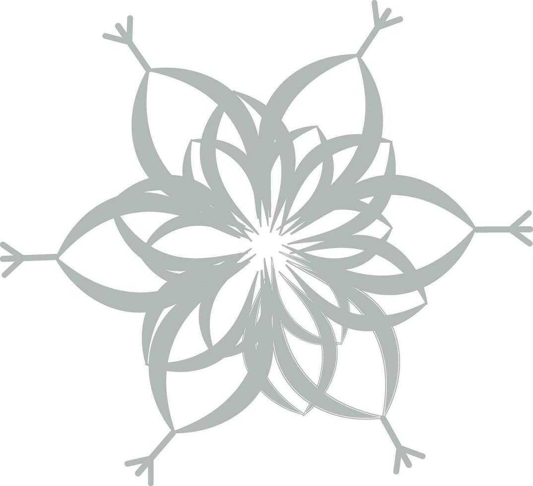 Illustration of a gray snowflake. vector