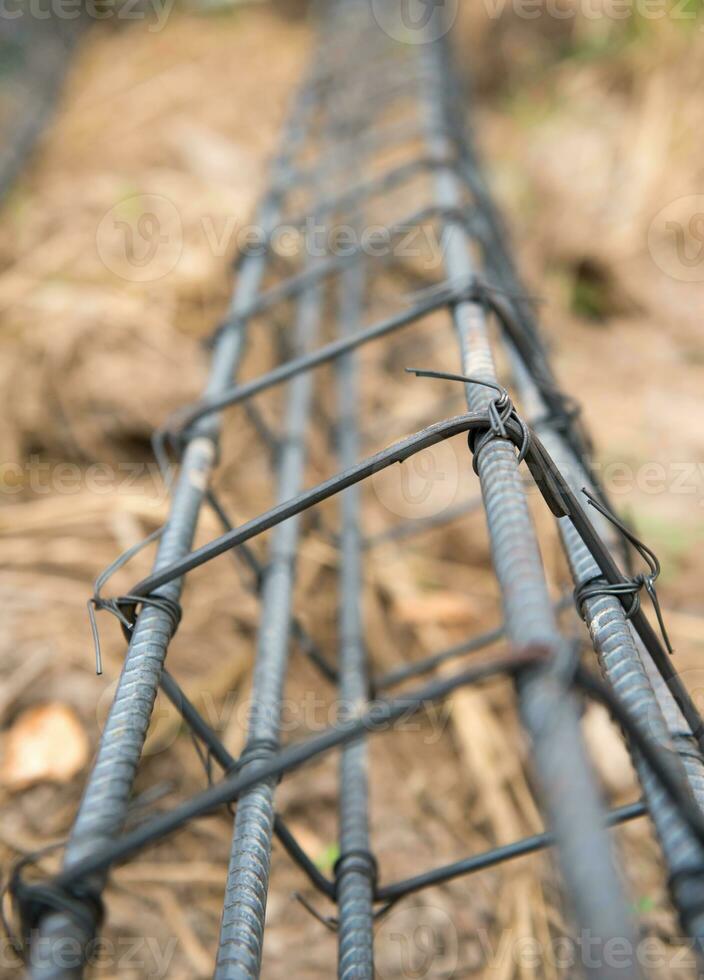 The preparation of the rebar photo