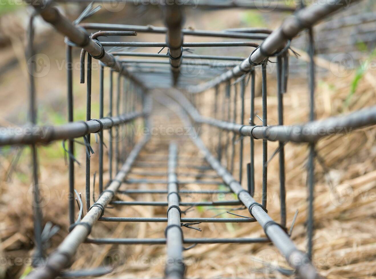 The preparation of the rebar photo