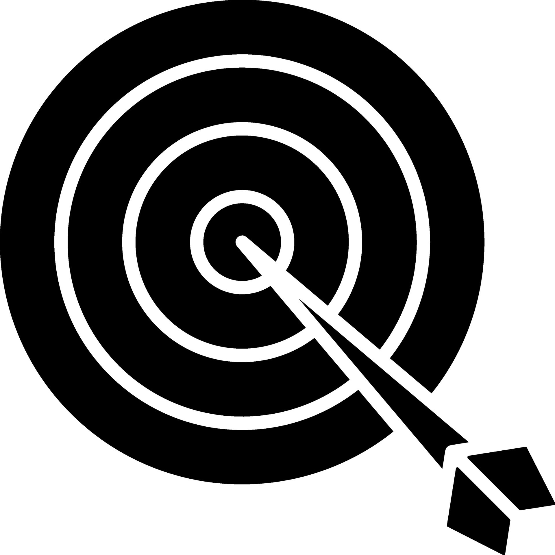 Flat style dart board icon in Black and White color. 25011723 Vector Art at Vecteezy