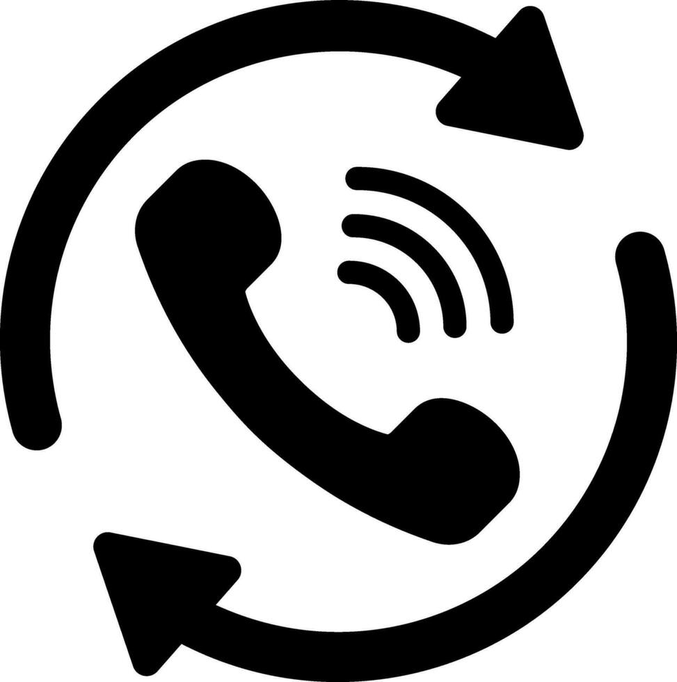 Transfer or exchange phone call icon. vector