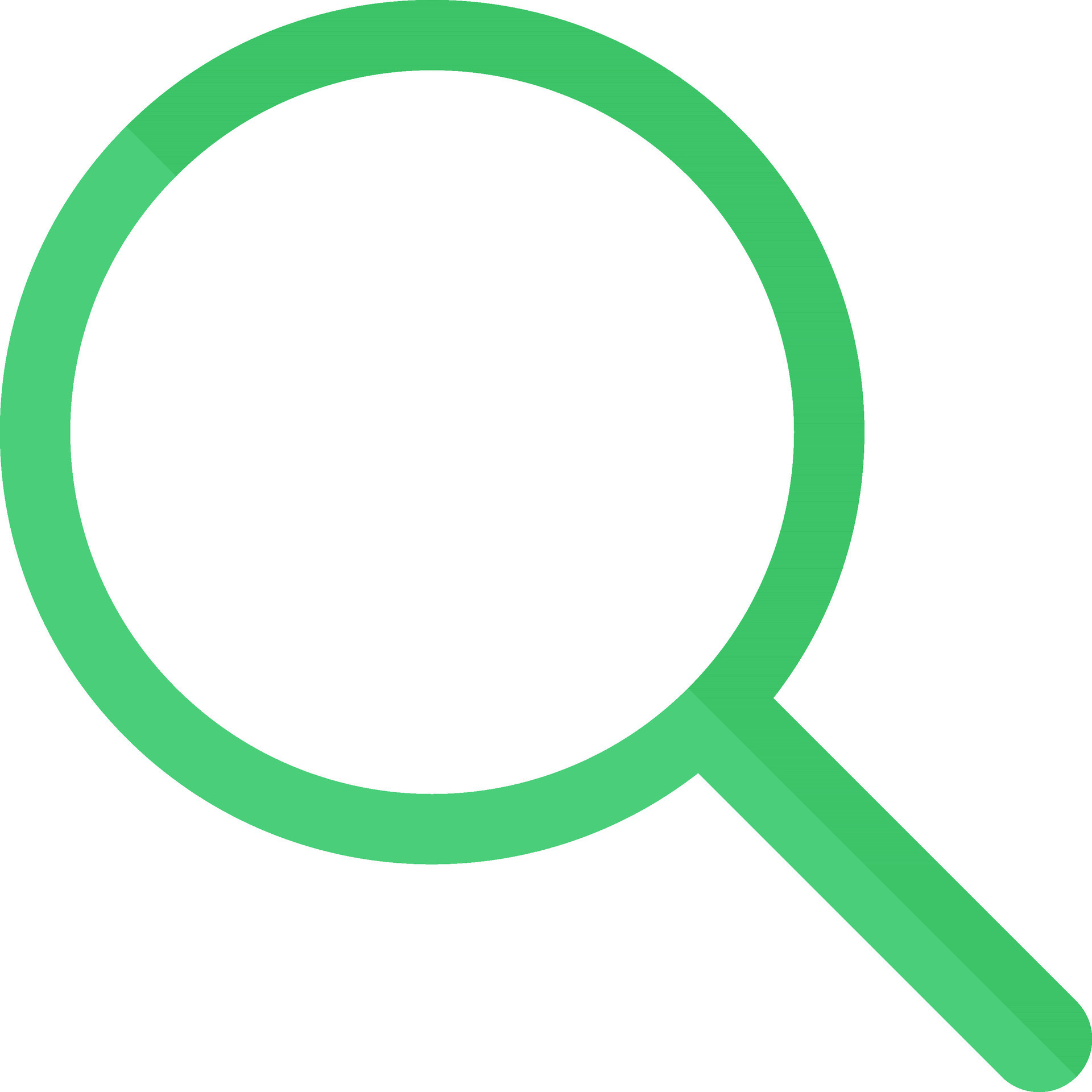 Search or Magnifying glass icon in green color. 25011739 Vector Art at