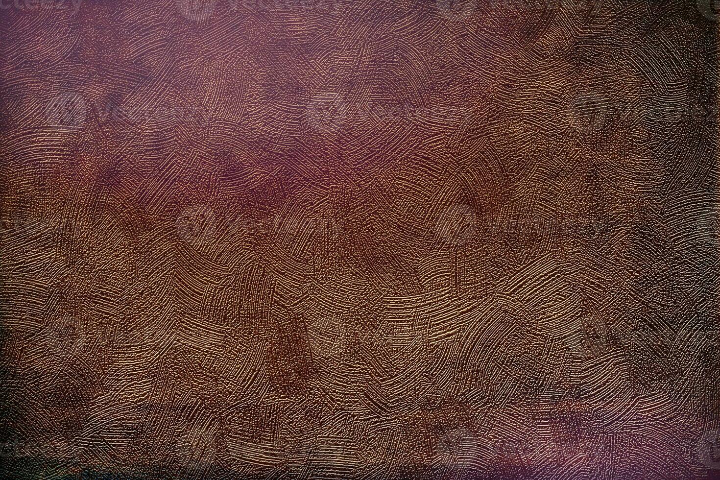 Brown burgundy texture background of paper wallpaper with uneven stripes similar to plaster. Grunge paper background. photo