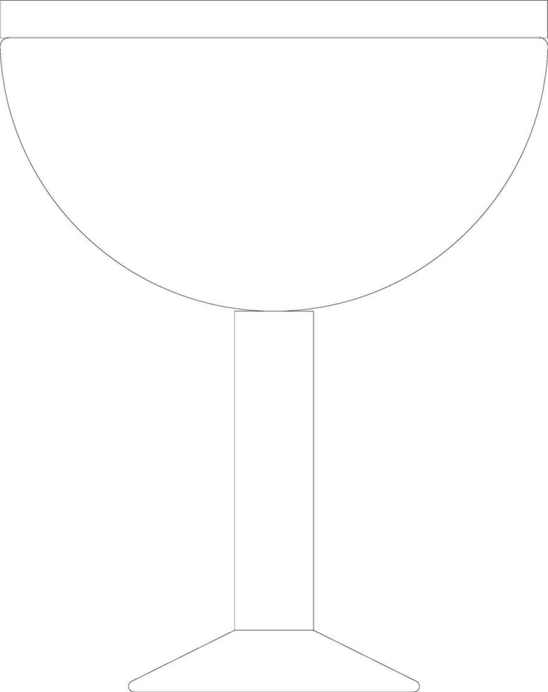 Flat illustration of a cocktail glass. vector