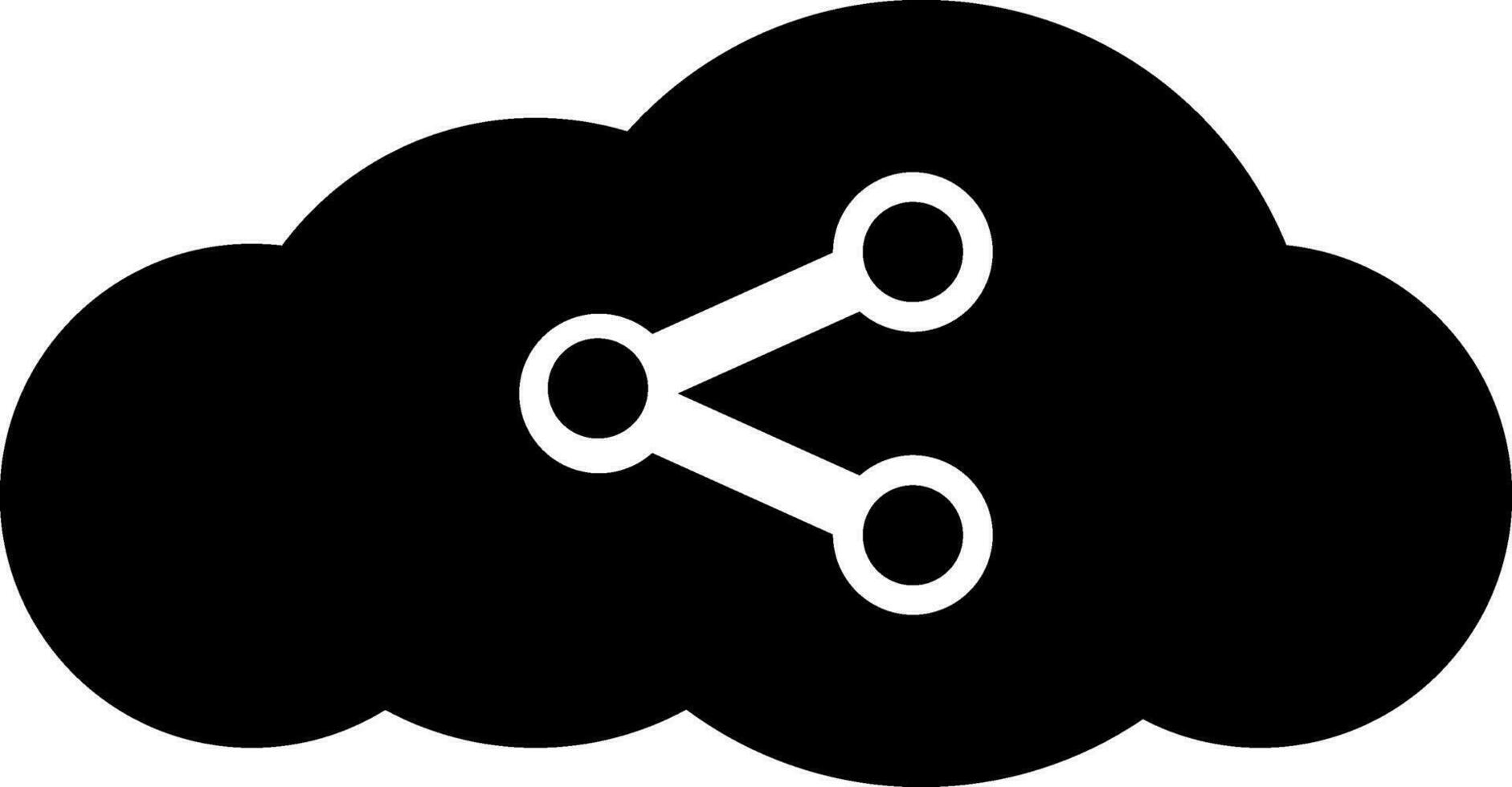 White share sign on black cloud. vector