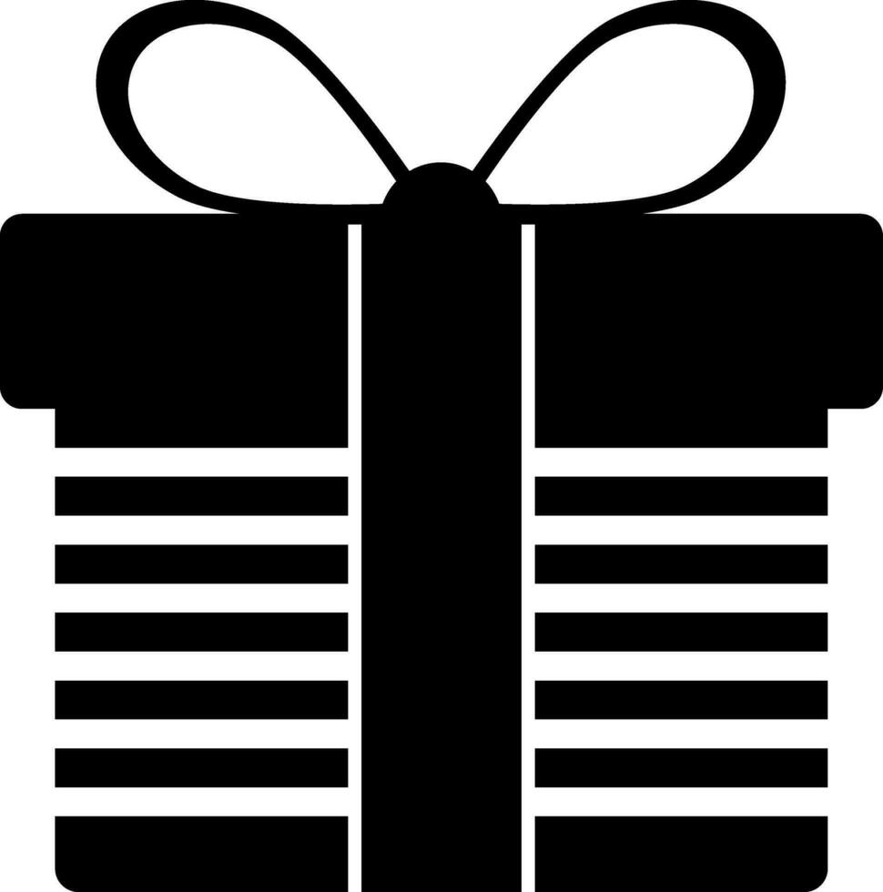 Isolated icon of Gift box in flat style. vector