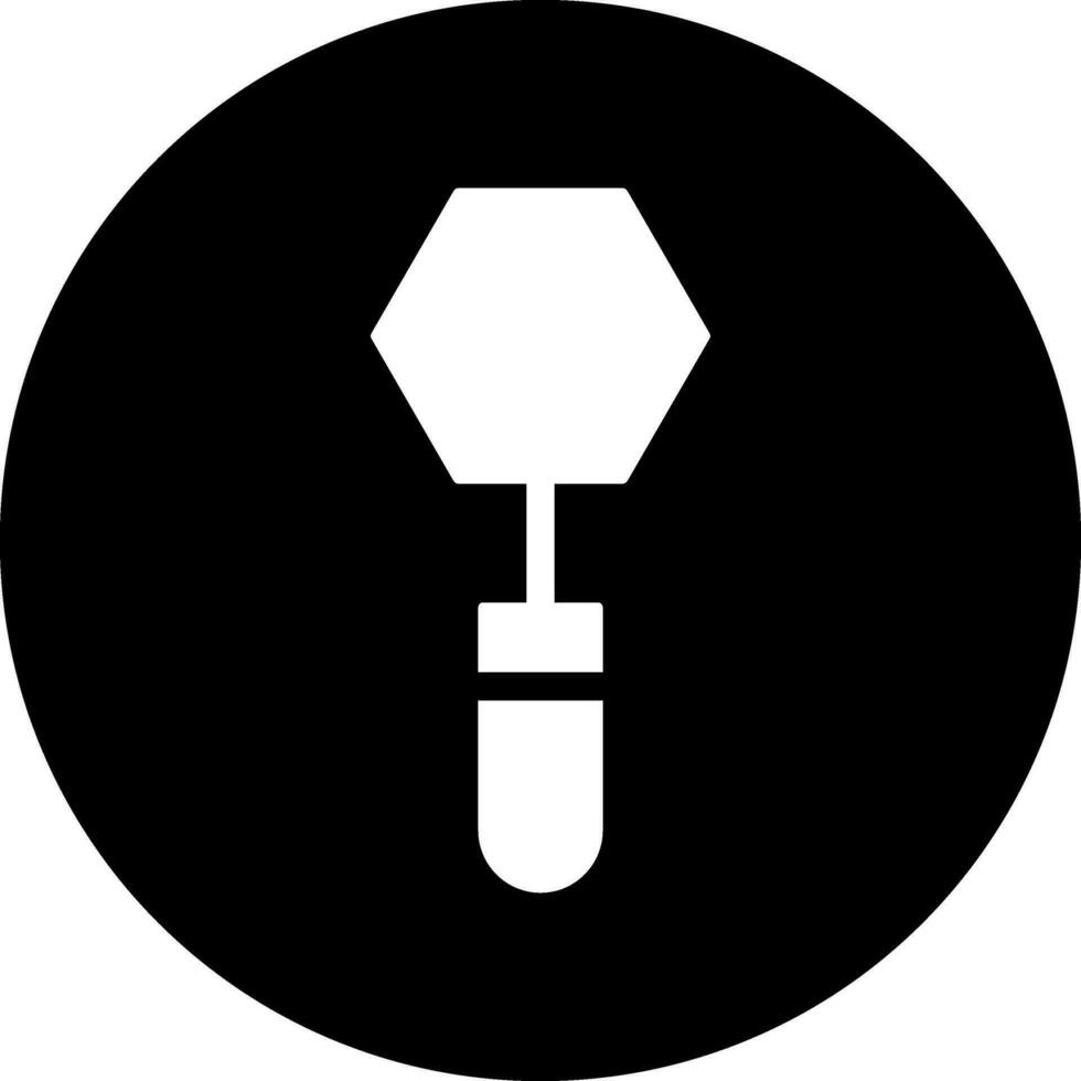 Trowel glyph icon in flat style. vector