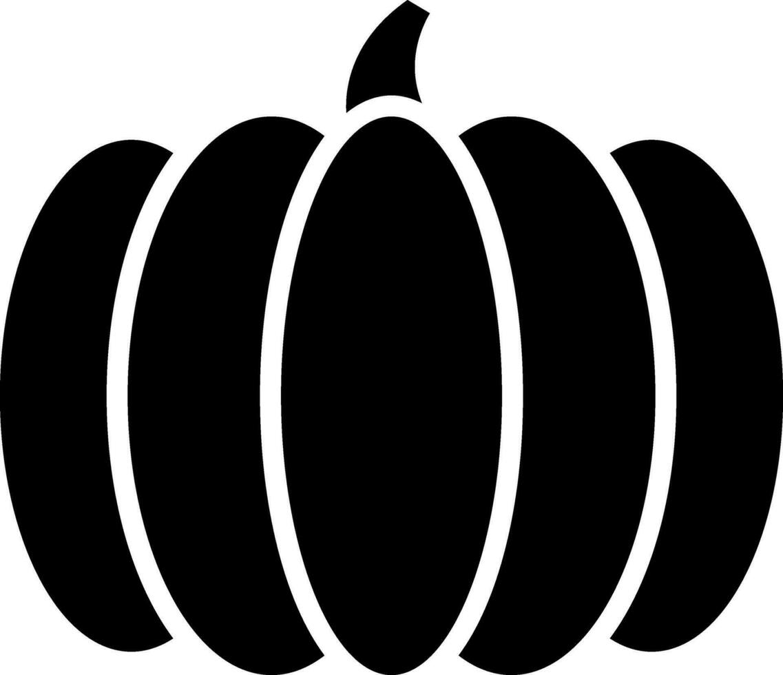negro y blanco ilustración de calabaza icono. vector