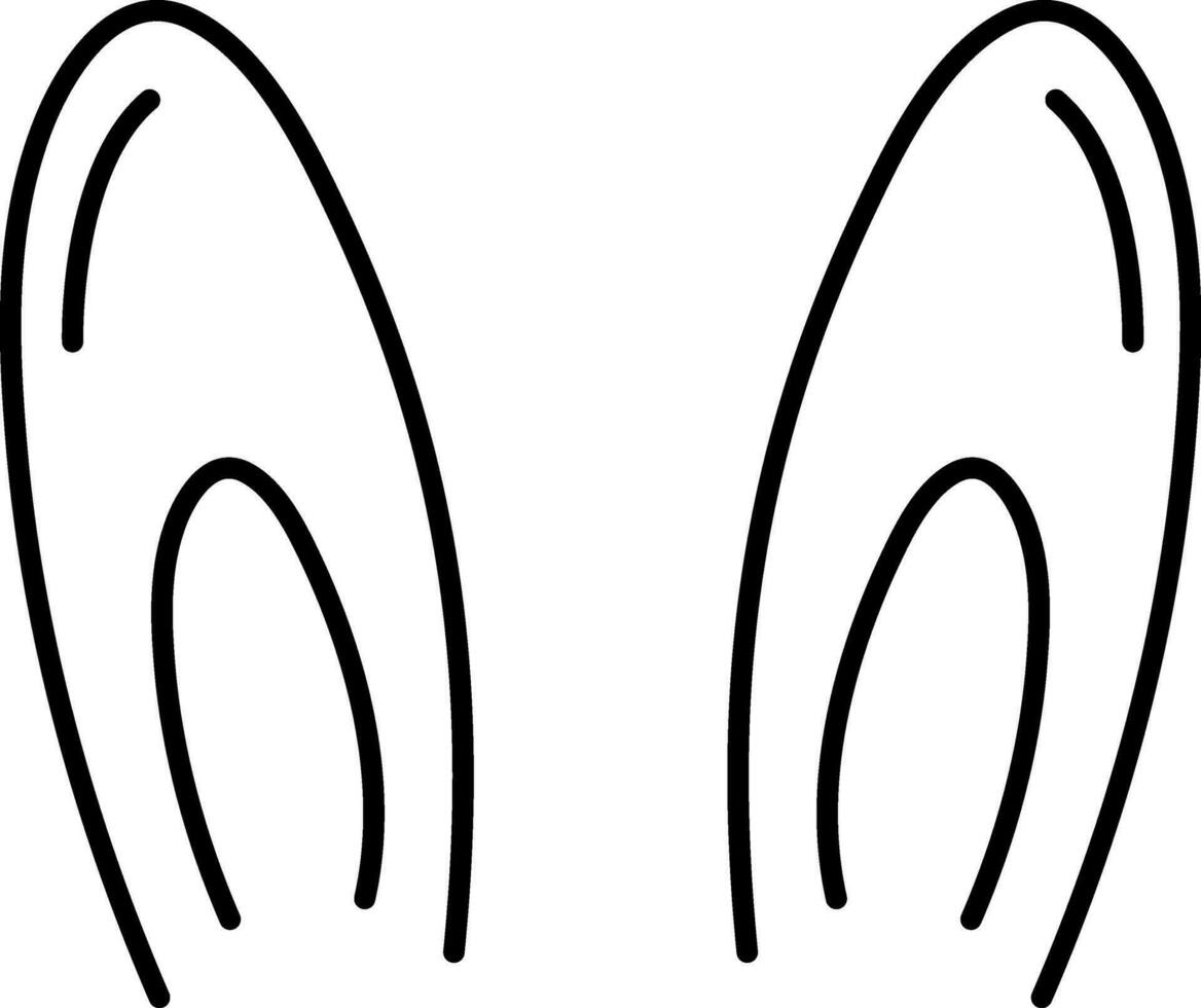 Flat illustration of Bunny Ears. vector