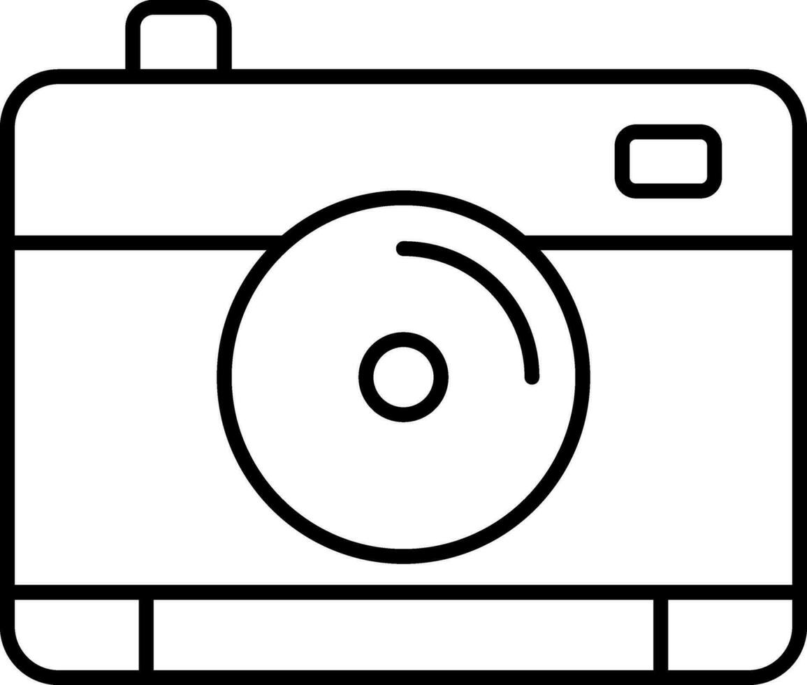 Isolated camera icon in line art. vector