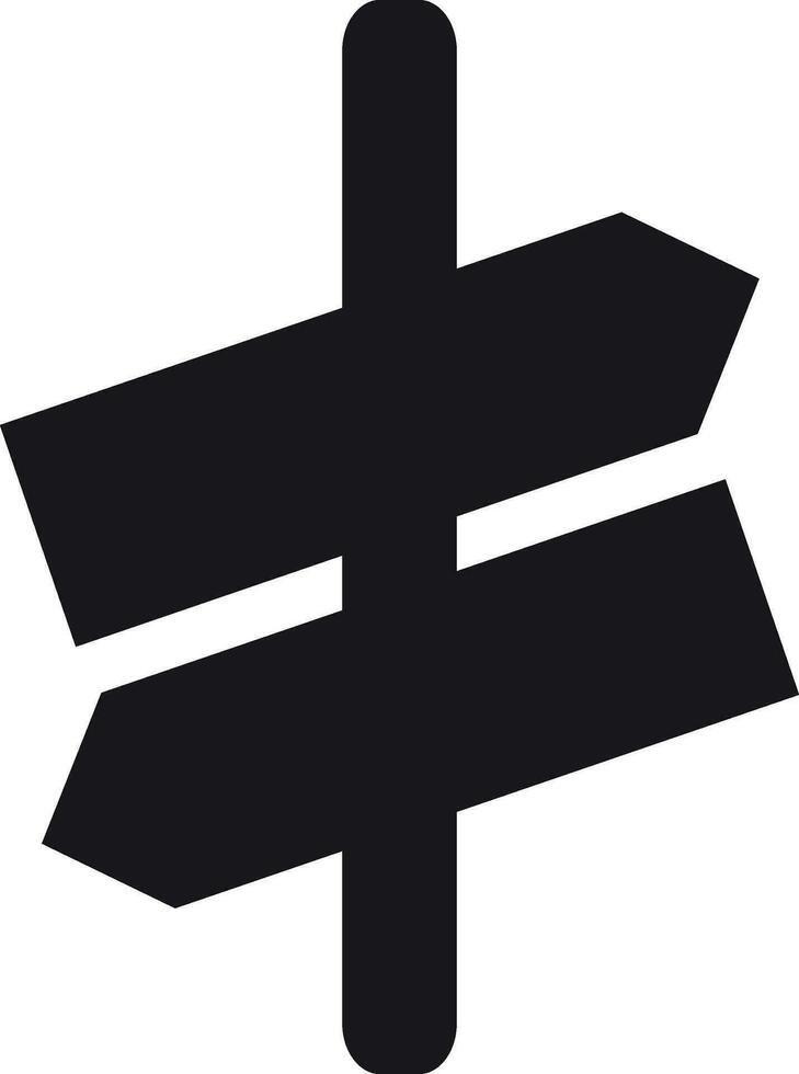 ilustración de blanco letrero icono en negro color. vector