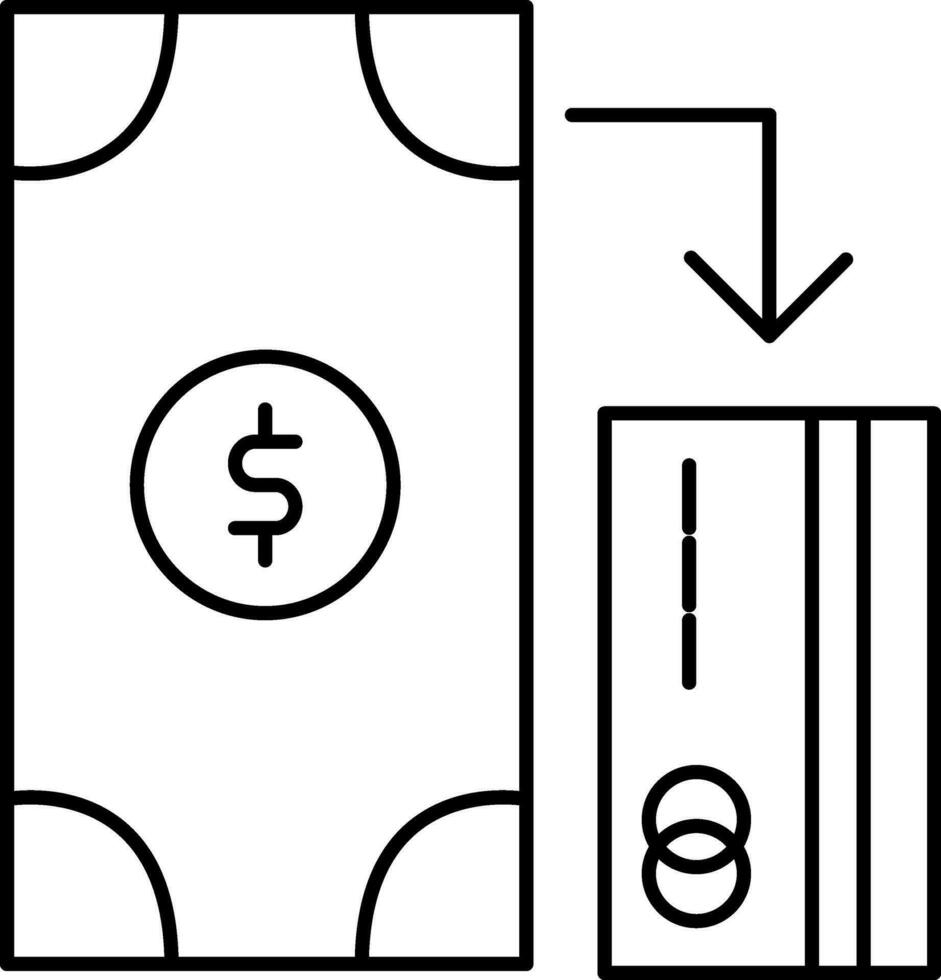 icono de crédito tarjeta con Nota en línea Arte. vector