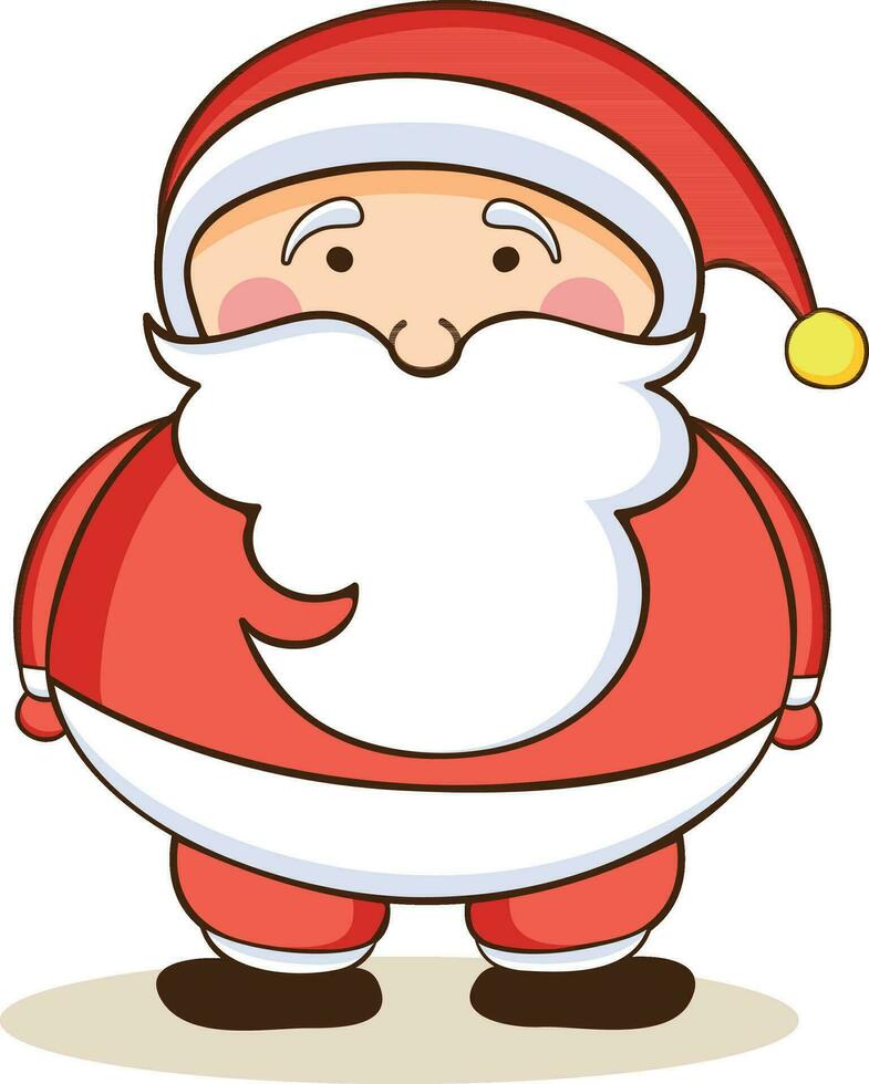 Cute cartoon character of Santa Claus. vector