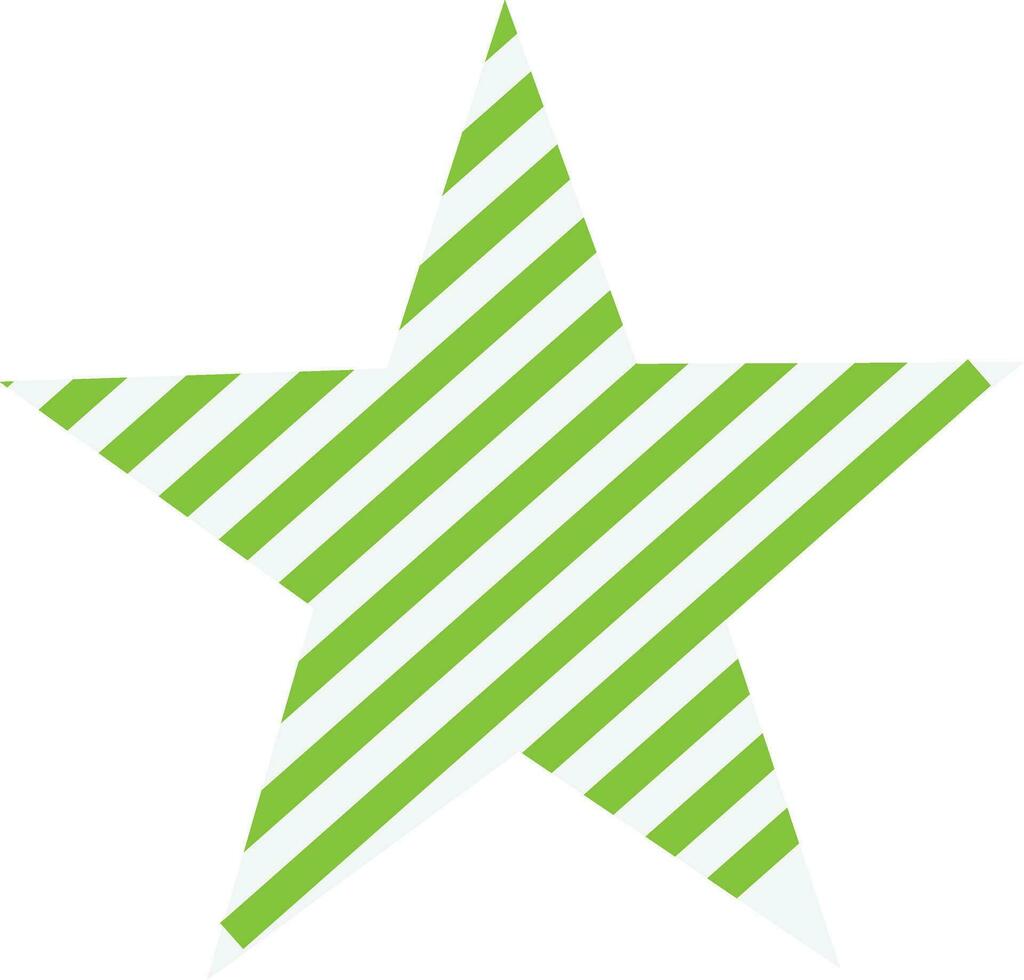 Star icon in green and white color. vector