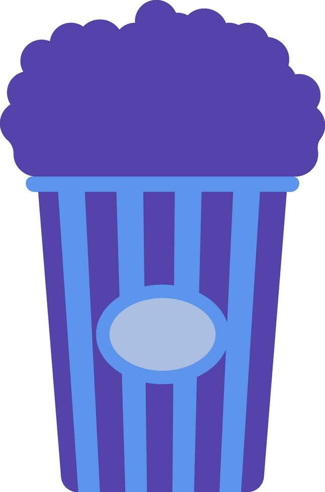 Icon of popcorn in striped box. vector