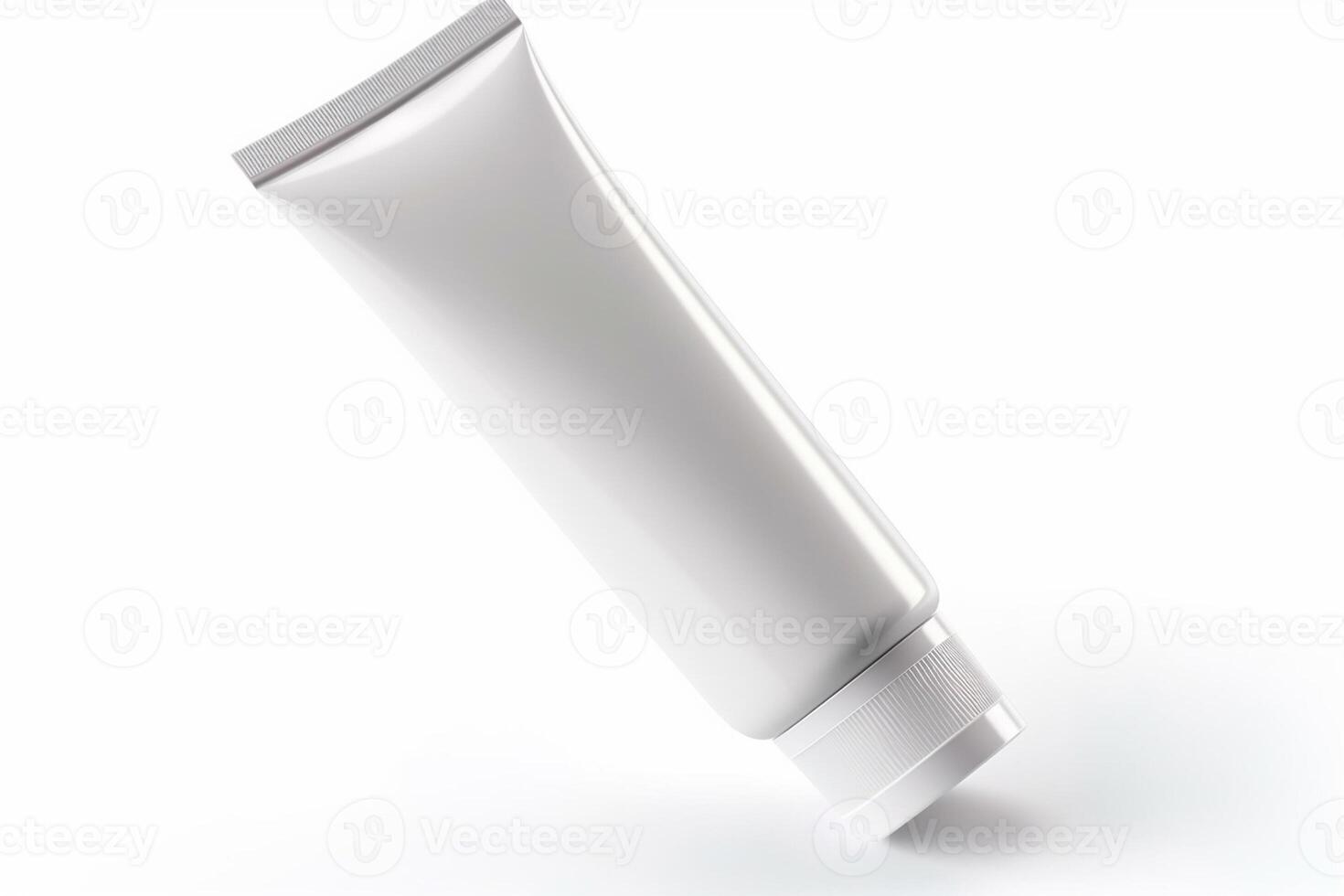 Mockup of a cosmetic tube on a white background. 3d rendering illustration photo