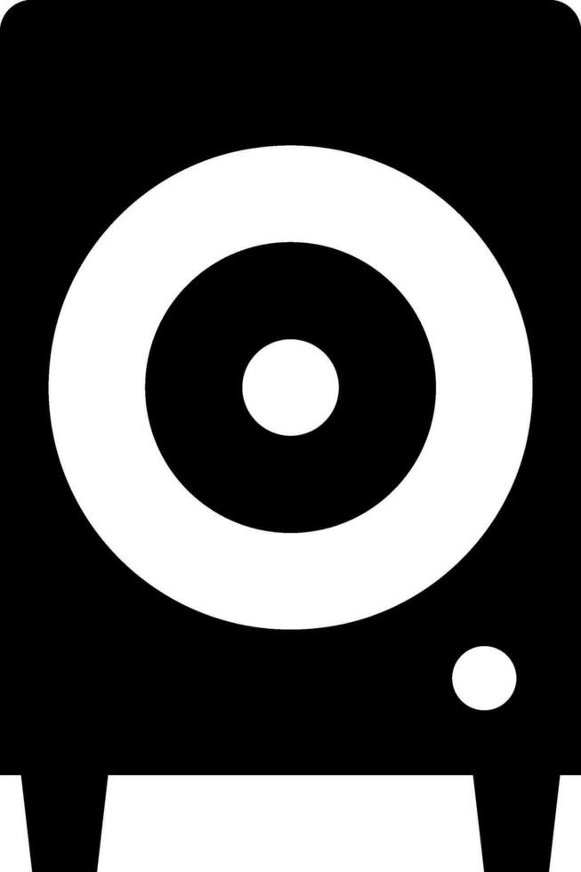 Speaker in Black and White color. Glyph icon or symbol. vector