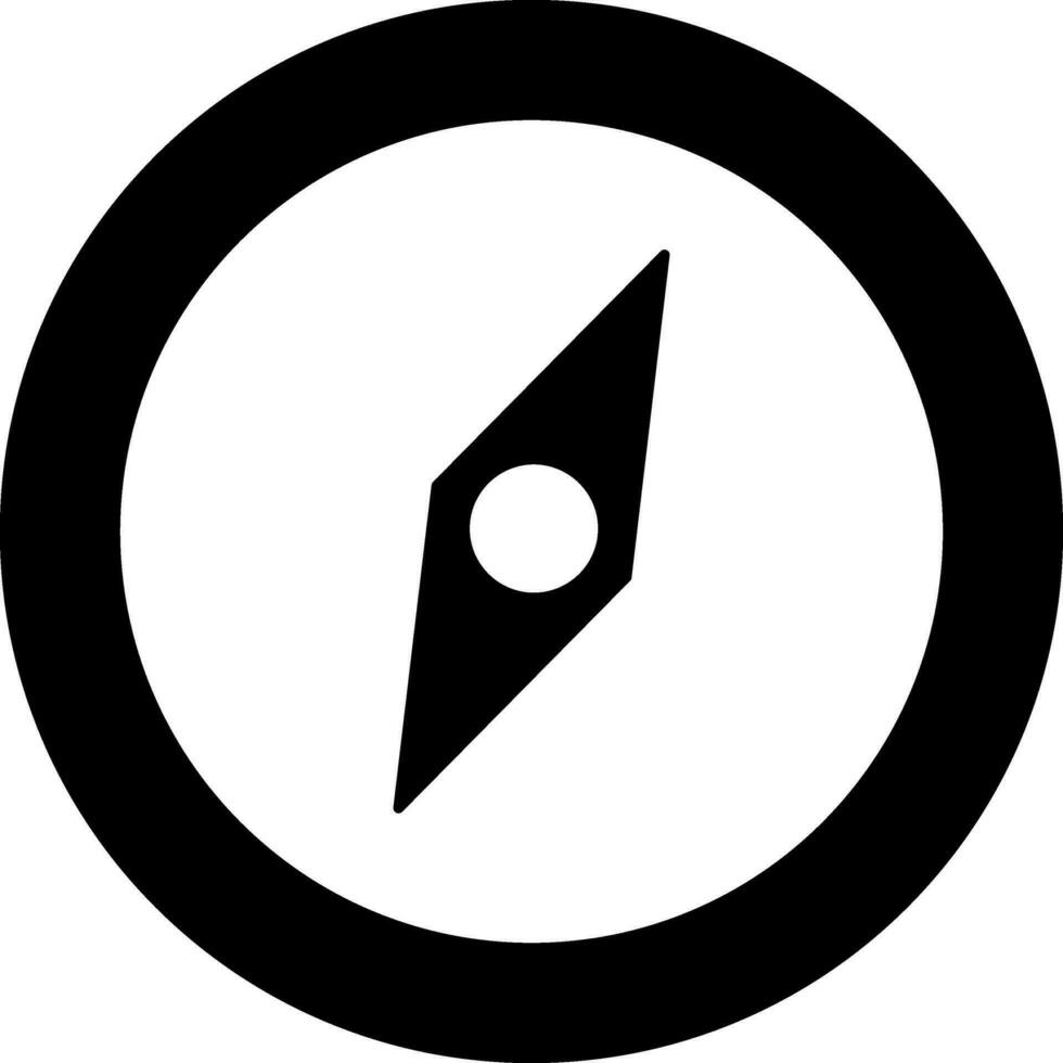 Glyph icon or symbol of compass. vector