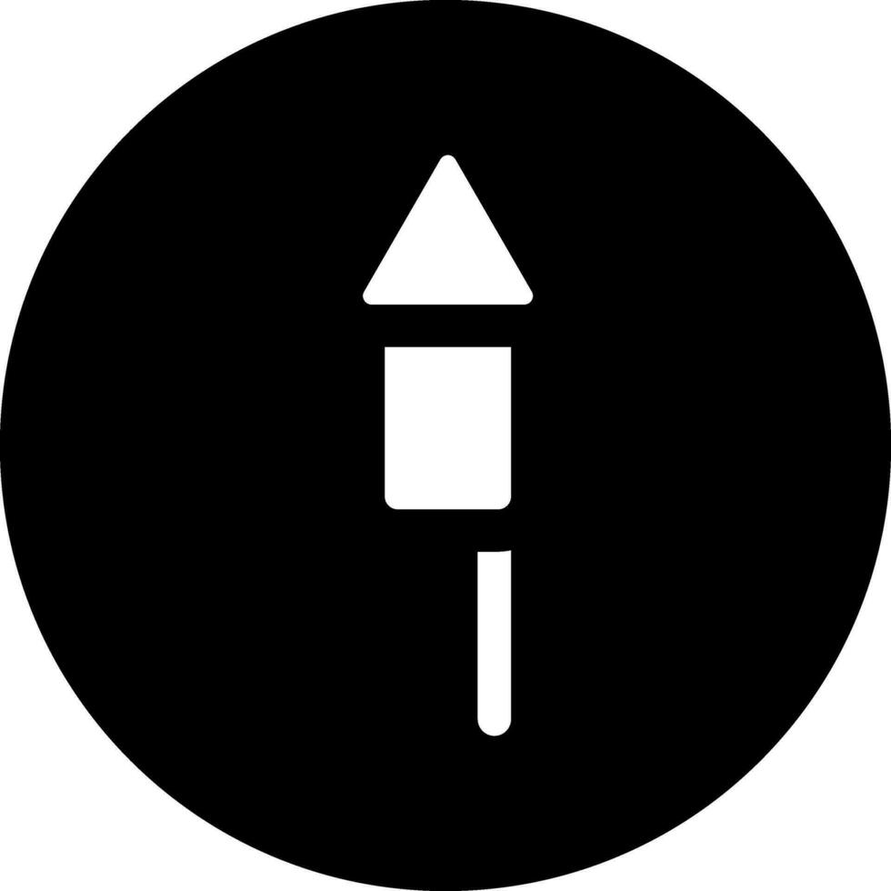 Black and White illustration of firecracker rocket icon. vector