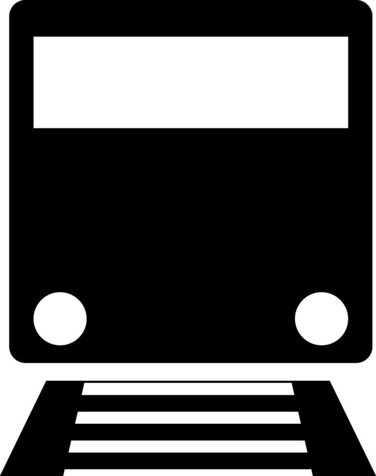 Illustration of train glyph icon. vector