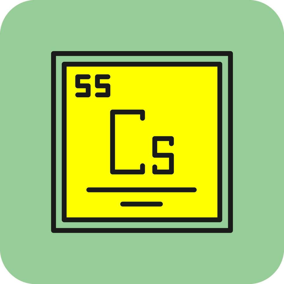 Caesium Vector Icon Design